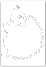 Hedgehog outline template