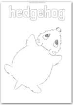 Hedgehog colouring playdough picture