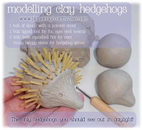 Modelling hedgehogs from permanent clay or salt dough