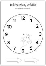 Hickory dickory Clock! time telling printable