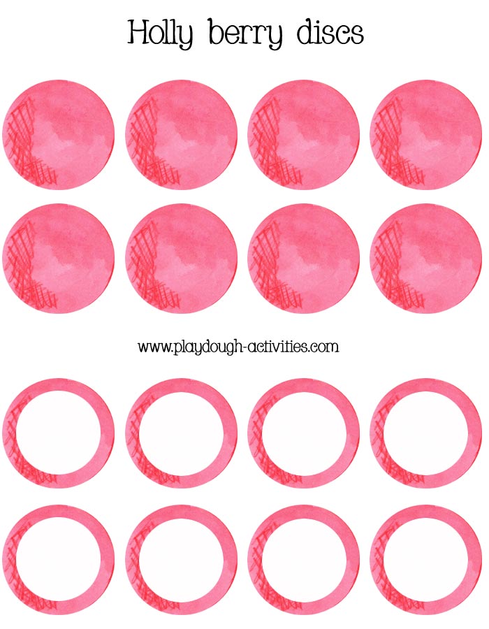 Holly berry discs - blank labels