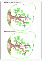 Holly bush and berry sculpting playdough mats