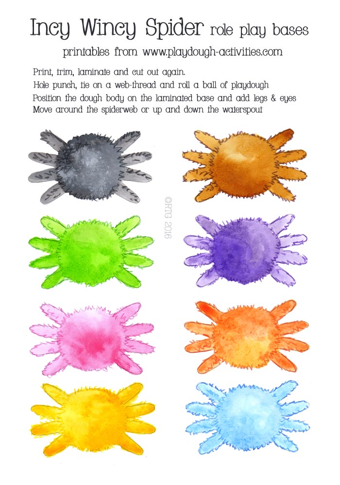Coloured spider role play bases