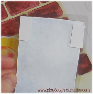Raise the water spout using double sided sticky foam