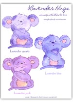 Click to view and print the lavender hug pictures