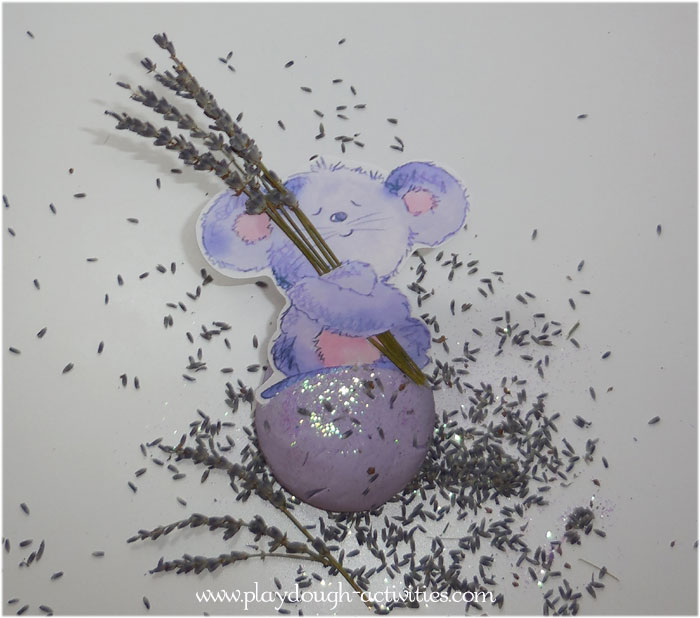 Lavender playdough activity