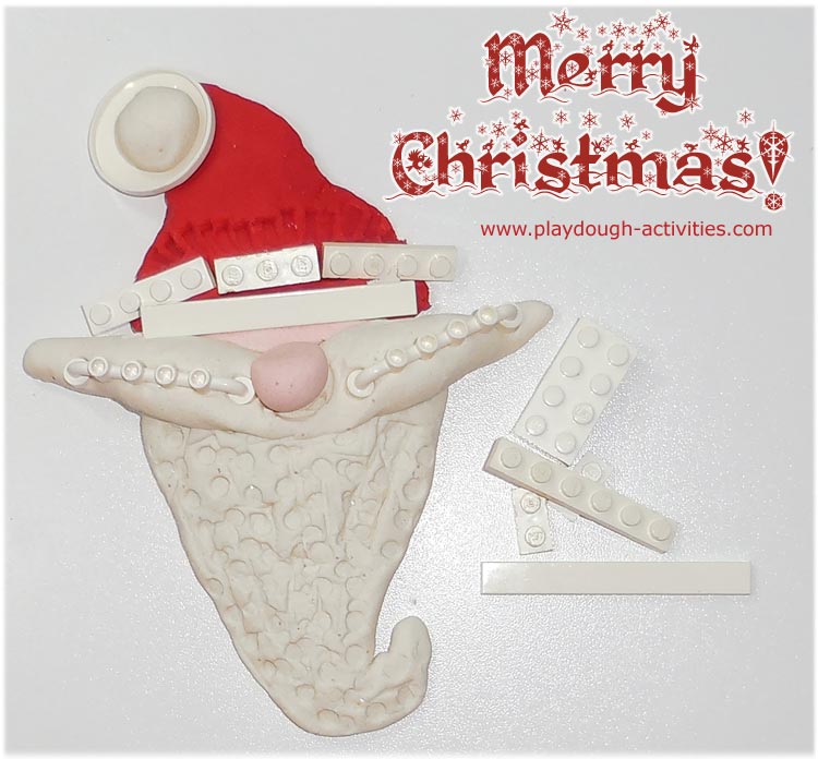 Christmas lego playdough Santa making