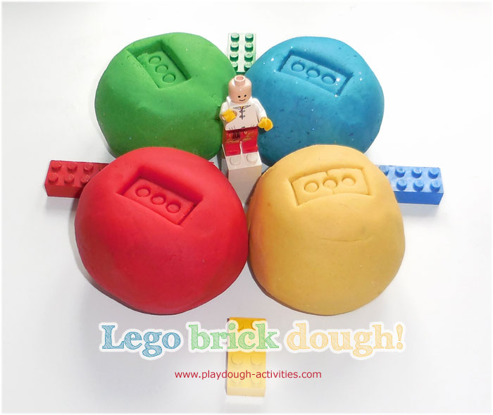 Lego brick playdough activities