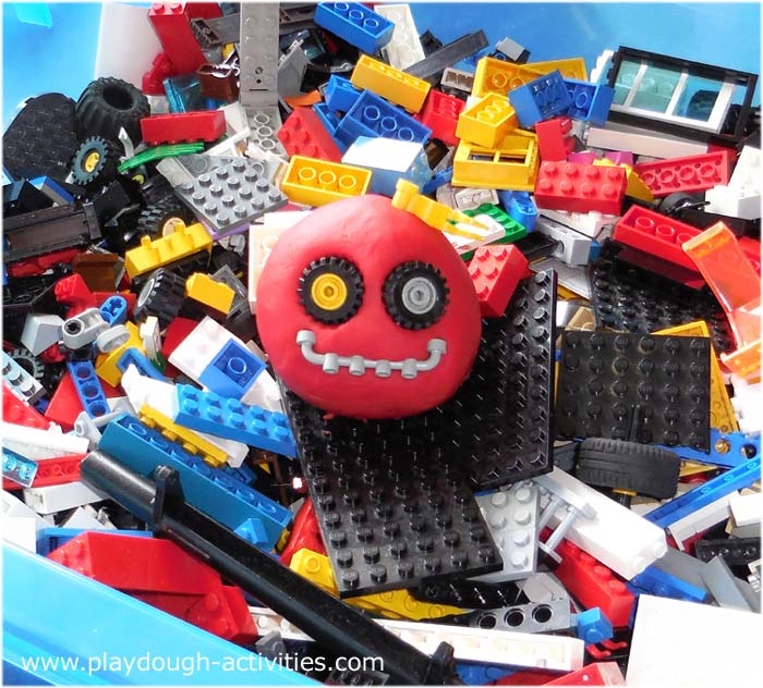 Playdough in an ocean of lego