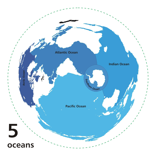 The oceans of the world - planet Earth