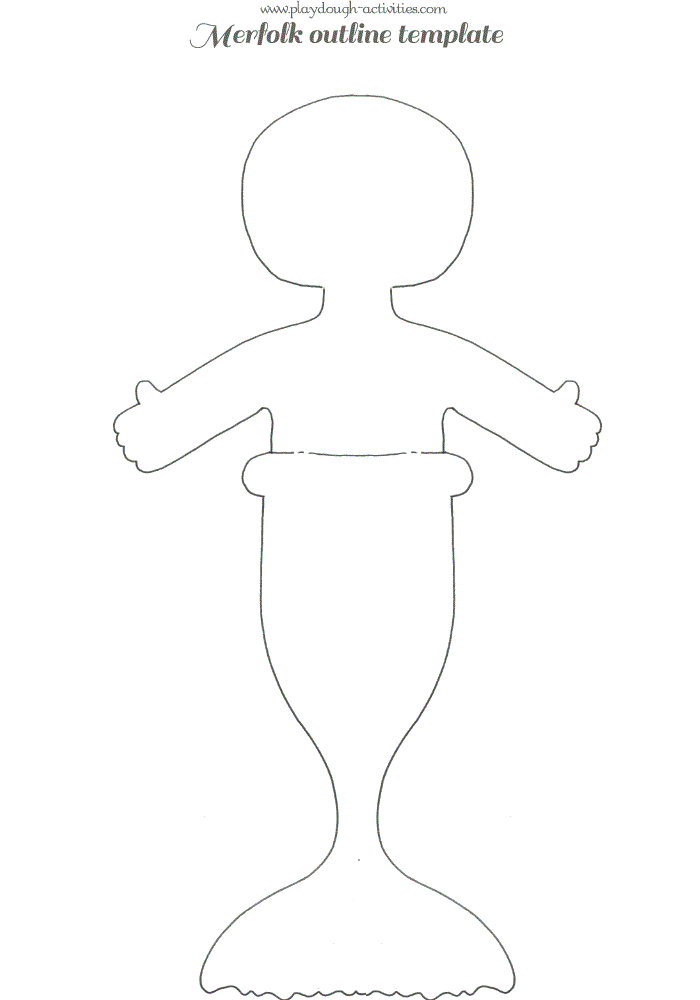 merperson outline template