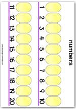 Minions printable counting number line