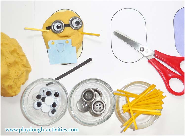 Making 3d Minions from playdough