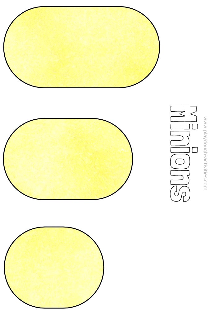Minion playdough mat printable