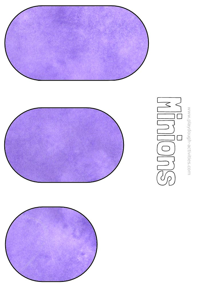 Purple Minion playdough mat printable