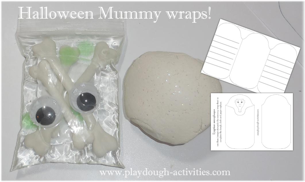 Mummy wraps playdough activity resources