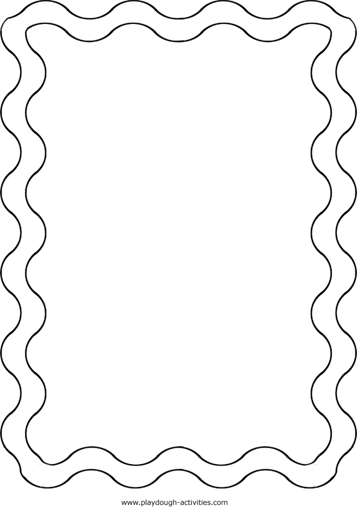 wavy frame outline template