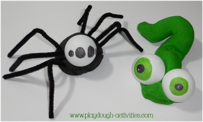Ping pong ball eyes for insects, bugs and creepy crawlie creatures