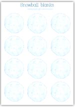 Blank snowball pictures - image printable