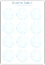 Blank snowball pictures - image printable