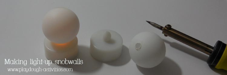 making light up LED snowballs
