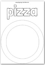 Outline pizza base printable playdough mat