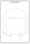 Playdough face mat - outline template