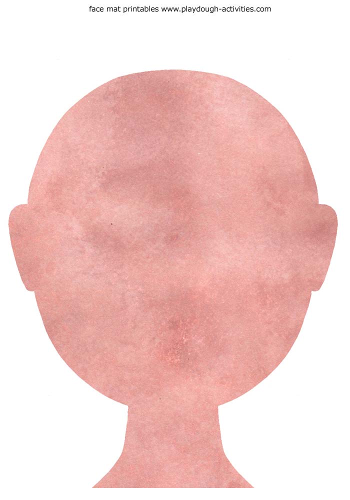 Dark pink playdough face mat for creative preschool activities