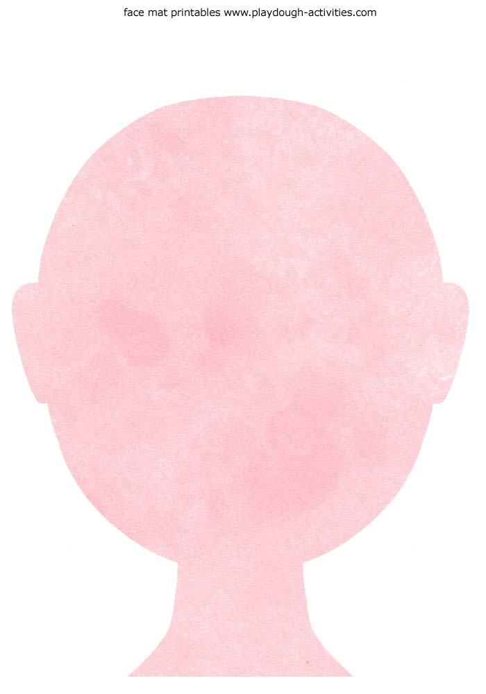Pink playdough face mat for creative preschool activities