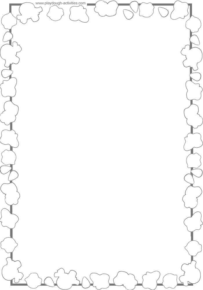 Popcorn frame - outline template for transient art activities