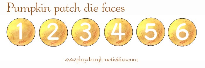 Pumpkin patch die face printable - make your own themed die