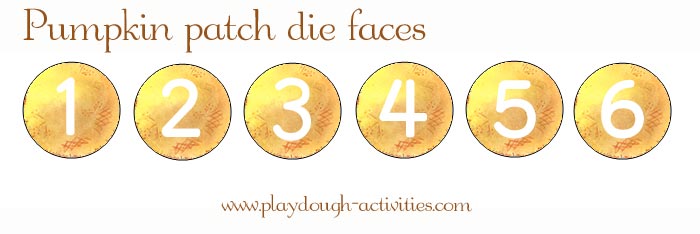 Pumpkin patch die face printable - make your own themed die