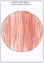 Wooden shaped circle - playdough mat