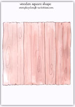 Wooden shaped square - playdough mat