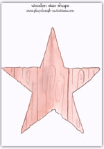 Wooden shaped star - playdough mat