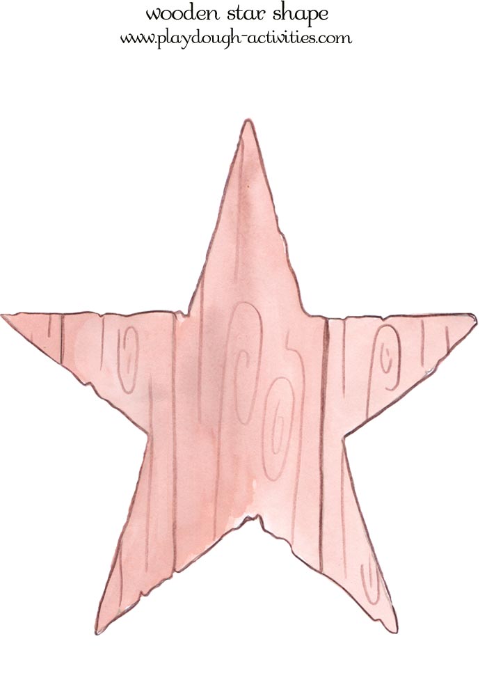 Wooden star board for playdough mat activities