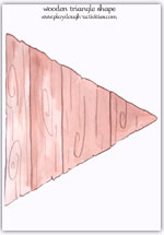 Wooden shaped triangle - playdough mat