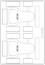 racing car outline templates x2