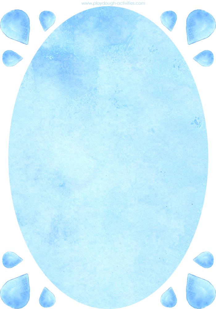 raindrop puddle playdough mat