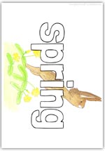 Spring playdough mat - text word formation sheet