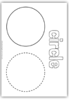 Circle shape outline template