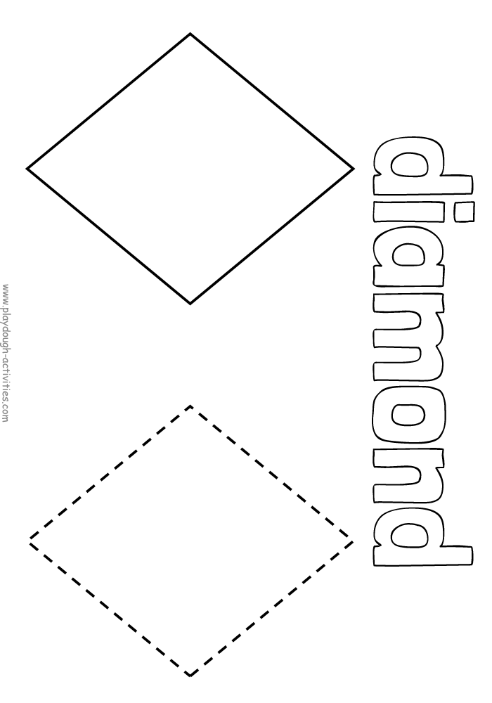 Diamond outline template picture