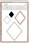 Diamond playdough shape mat
