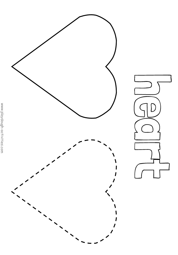 Heart outline template picture