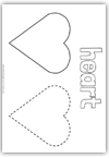 Heart shape outline template