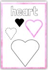 Heart playdough shape mat