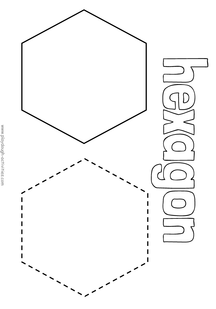 Hexagon outline template picture