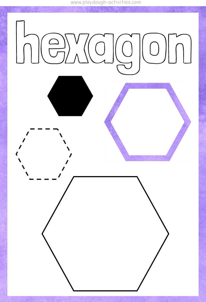 Hexagon shape playdough mat