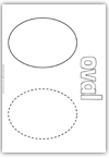 Oval shape outline template