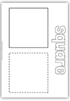 Square shape outline template
